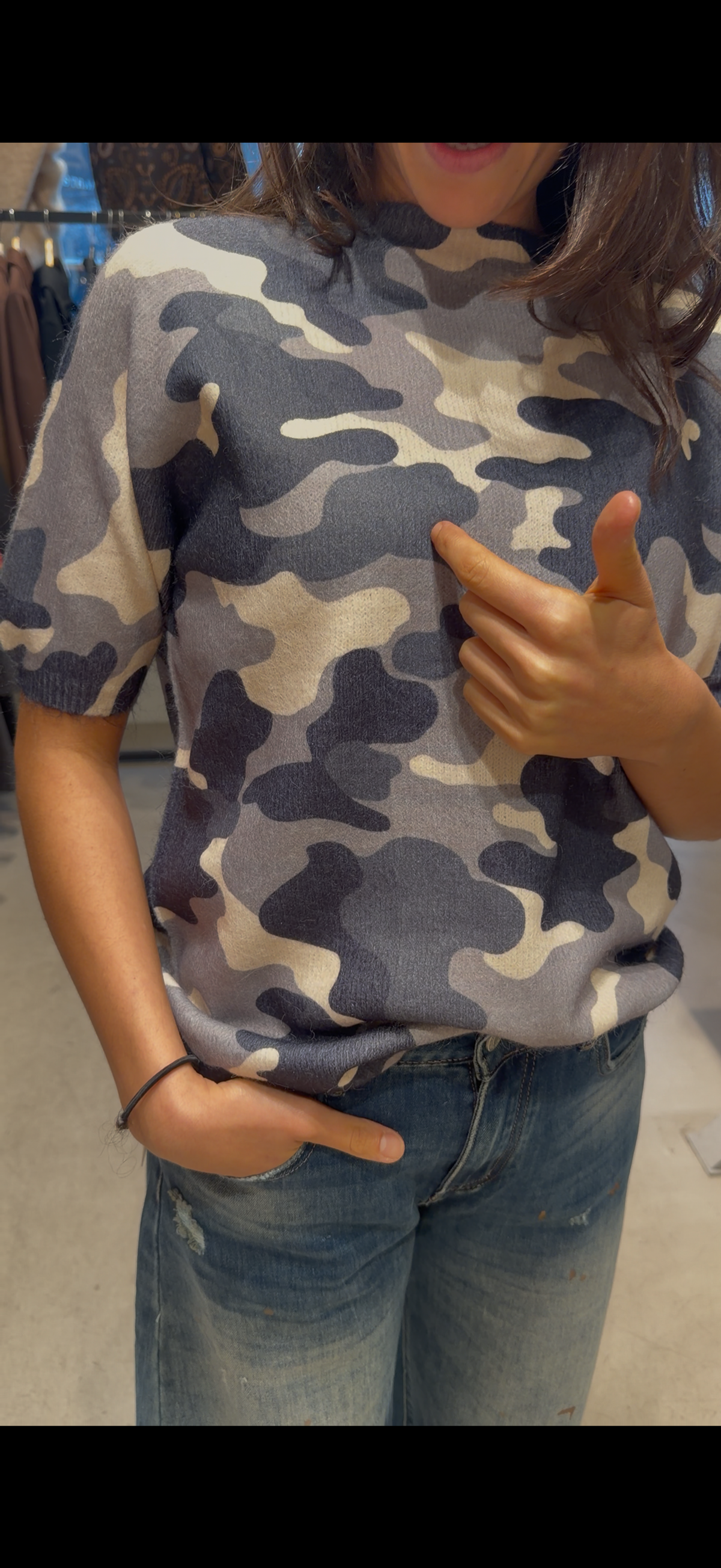 Camo tröja grå
