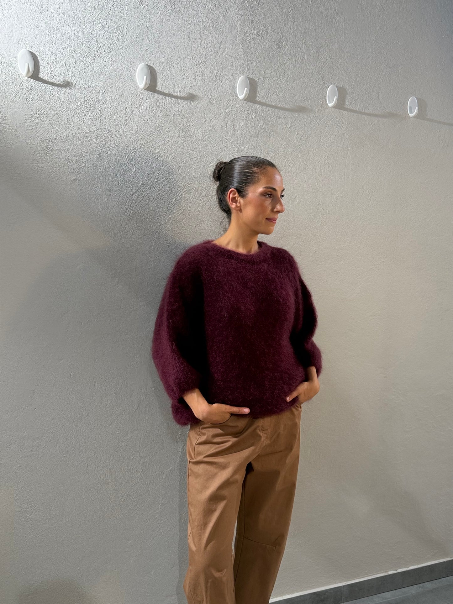 Mohair Tröja plommon