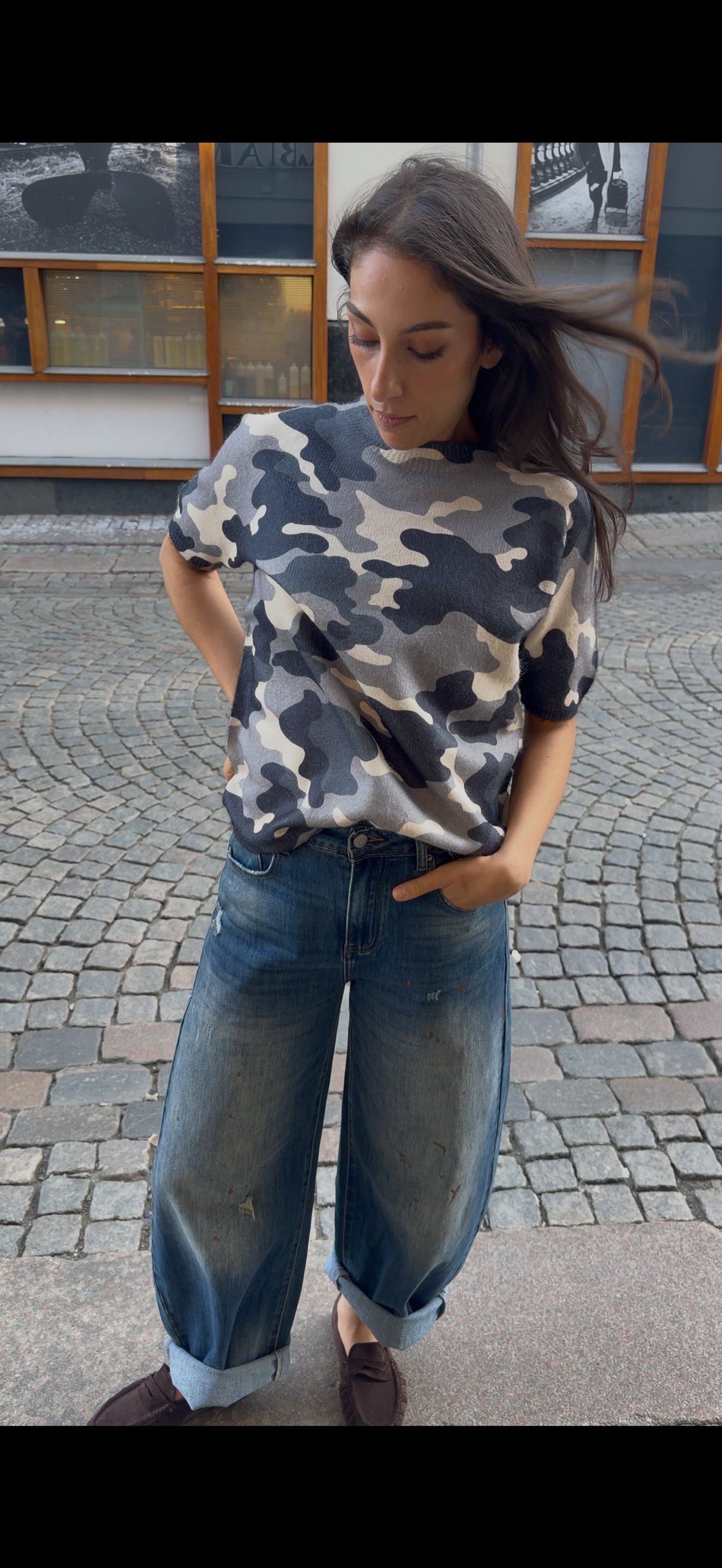 Camo tröja grå