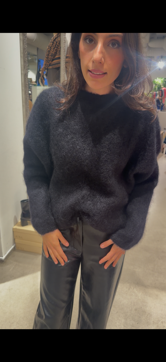 Mohair lång arm svart