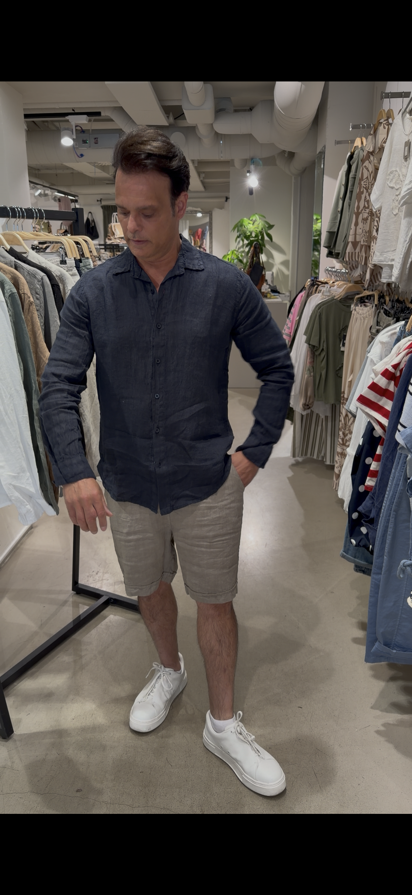 Linneshorts herr