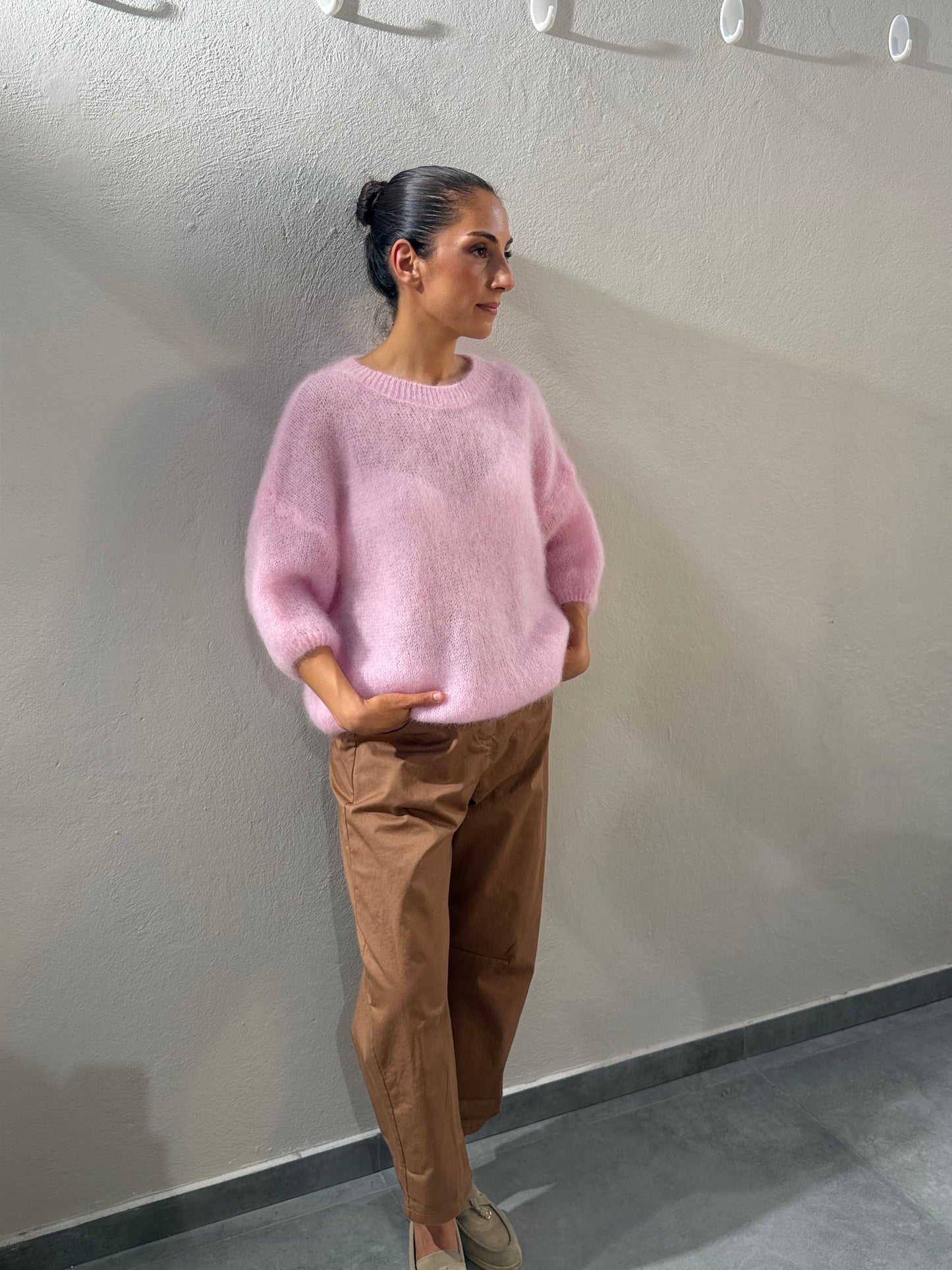 Mohair Kofta rosa