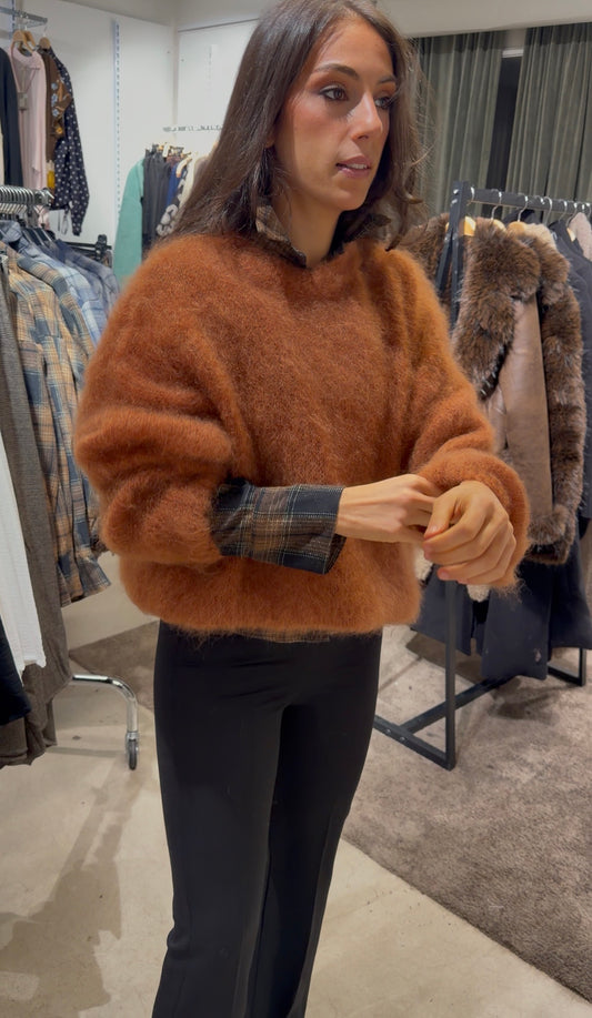 Mohair lång arm råst